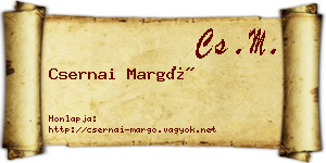 Csernai Margó névjegykártya